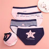 

pure cotton cheap women's panties Printed cute underwear cartoon panties for teen girl sexy lingerie