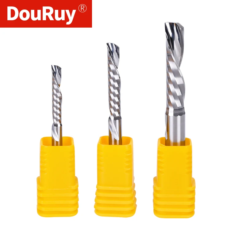 

left handed down cutting cutter spiral single flute CNC router bits acrylic pcb Pvc Aluminum