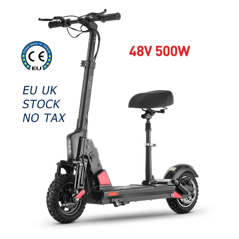 

C1Pro 10 inch 500W 13AH 45KM/H Fat tire Electric Scooter off-road e scooter uk eu available