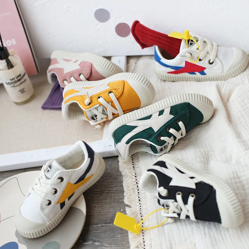 

Hot Sale Breatable Slip On Flat Canvas Children's Causal Shoes, 7 colors