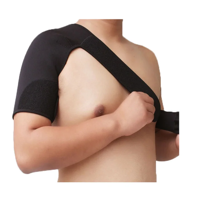 

High Elastic Pain Relief Shoulder Brace Support Adjusted rugby shoulder guard, Black