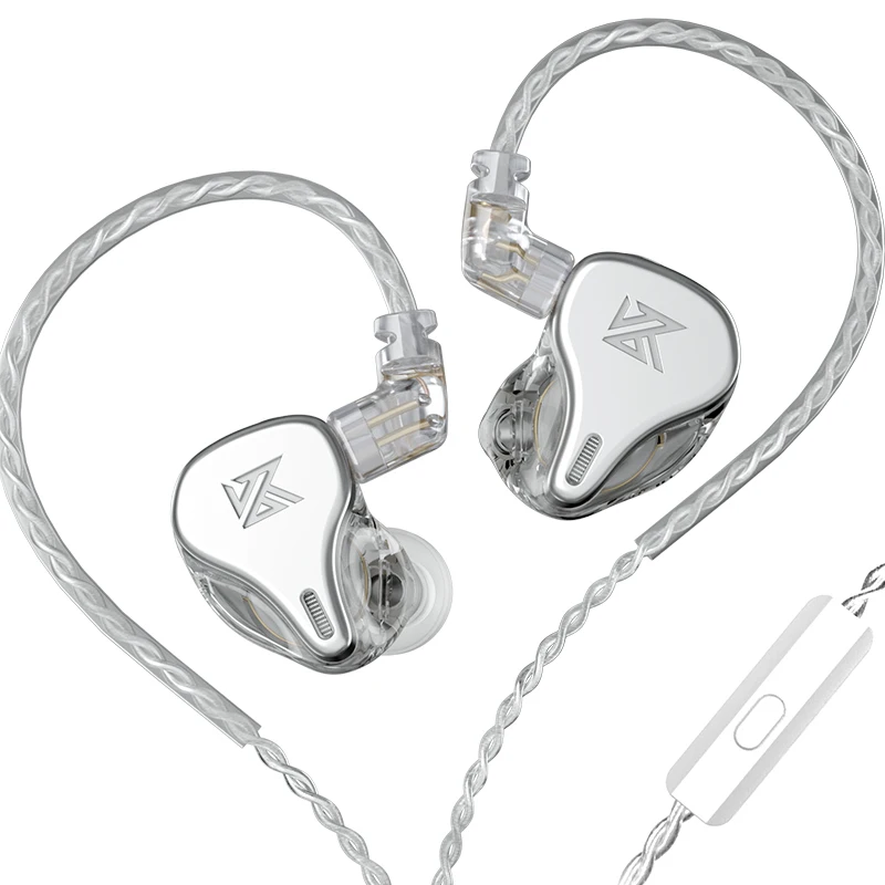 

Kz Dq6 3dd Dynamic Bass Hifi In-ear Monitor Noise Cancelling Music Sport Earphones Kz DQ6, Silver/grey