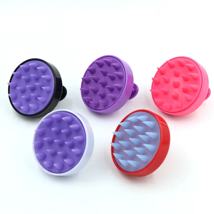 

Scalp Care comb Scalp Shampoo comb with Soft Silicon Brush Hair Scalp Massager, Black,white,pink,red,purple