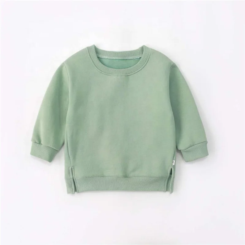 

Candy Color Boys Girls Tops Children Clothes Sweatshirts Toddler Kids Fleece Pullover, Photo showed and customized color