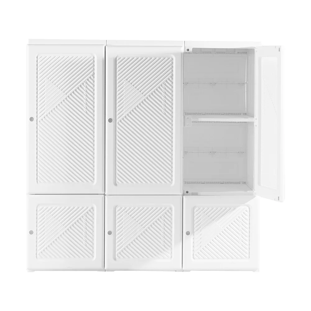 

2021 hot selling AntBox modern wardrobe factory Outlet portable wardrobe closet PP material no peculiar smell wardrobe, White