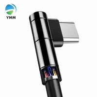 

YMM YM6131 Zinc Alloy Braided hight quality 90 Degree phone charger Fast Charging USB Type C Data Cable