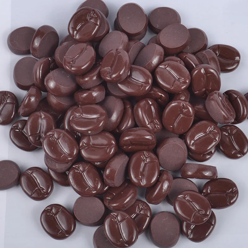 3D Miniature Coffee Beans Kawaii Resin Slime Charms Cabochons Ornament Scrapbook DIY Crafts
