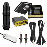 

Hot Sales Electric Black Tattoo Machine Pen Tattoo Kit With Tattoo Cartridge Needles And Clip Cord