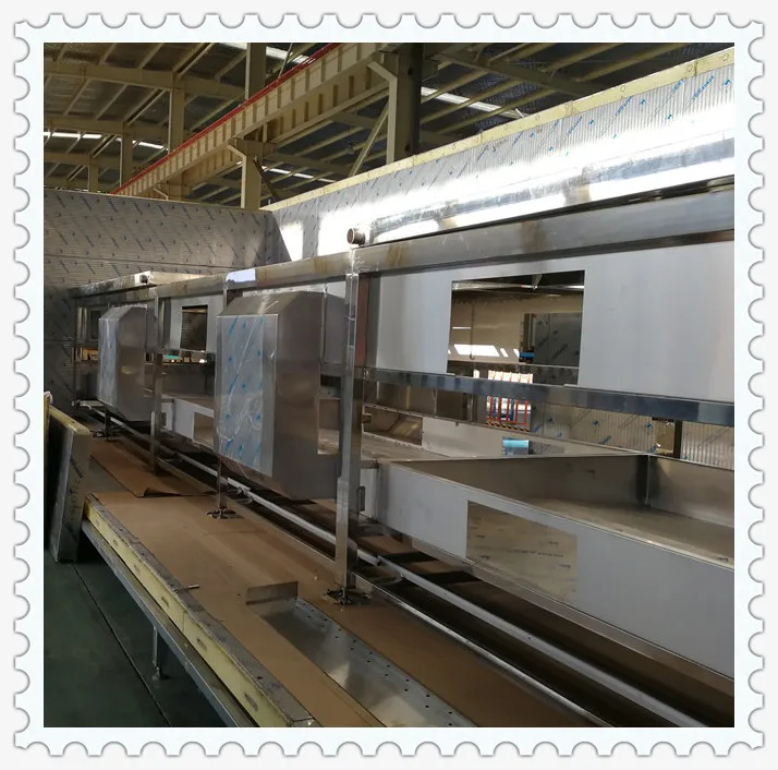 Small independent quick freezing IQF tunnel freezer for slaughterhouses