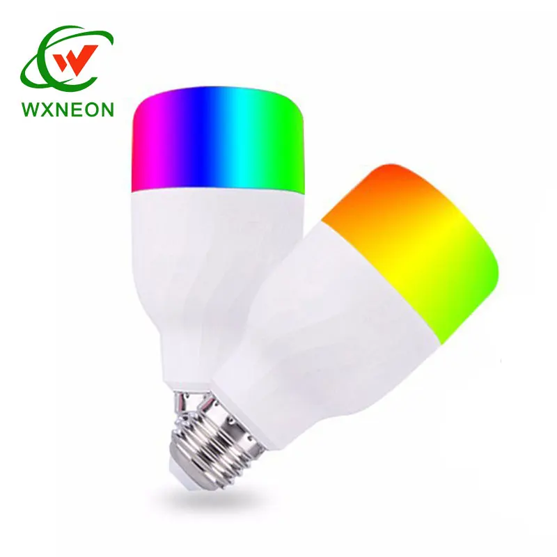 E27 Dimmable Wifi Control RGBW Smart Led Light Bulb Work with Alexa