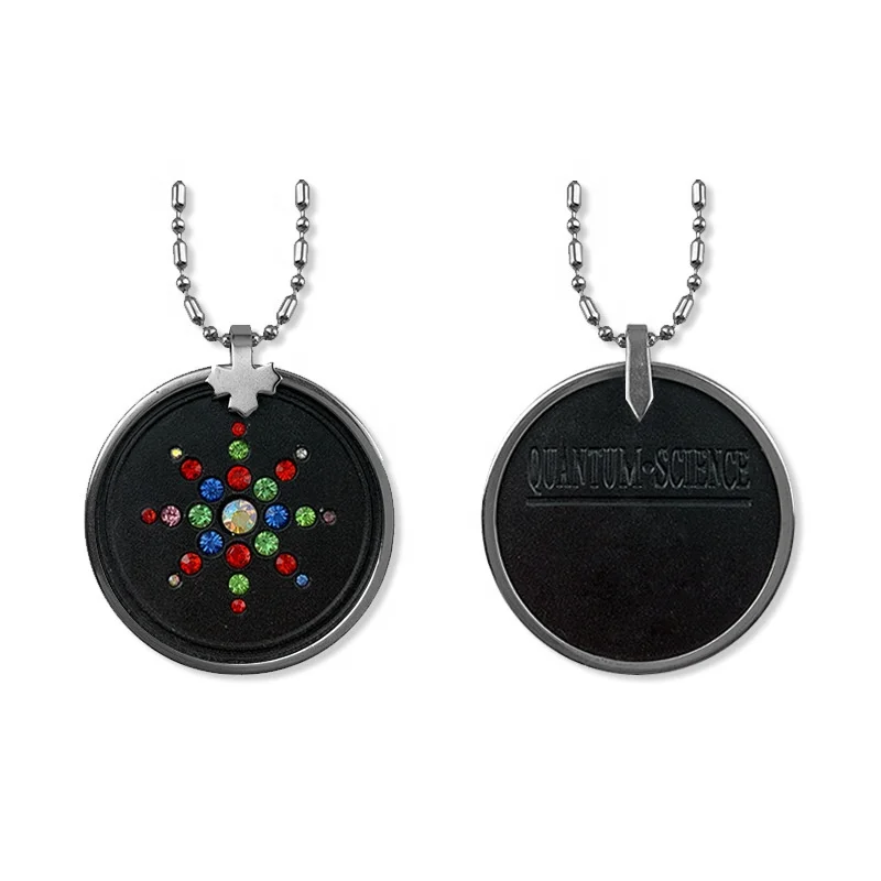 

New Color Drill Flower Design Anion Health Quantum Energy Pendant