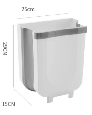 

7L Space Saving Hanging Plastic Kitchen Foldable Trash Can