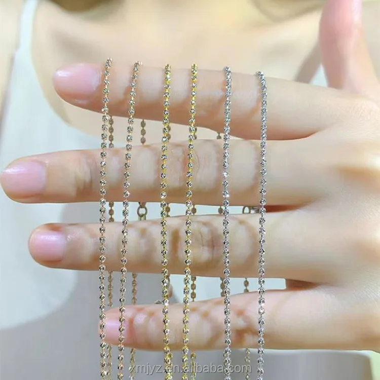 

Certified 18K Gold Necklace Diamond Choker Au750 Color Gold All-Match Diamond Italian Women's Light Luxury Gift Water Shell