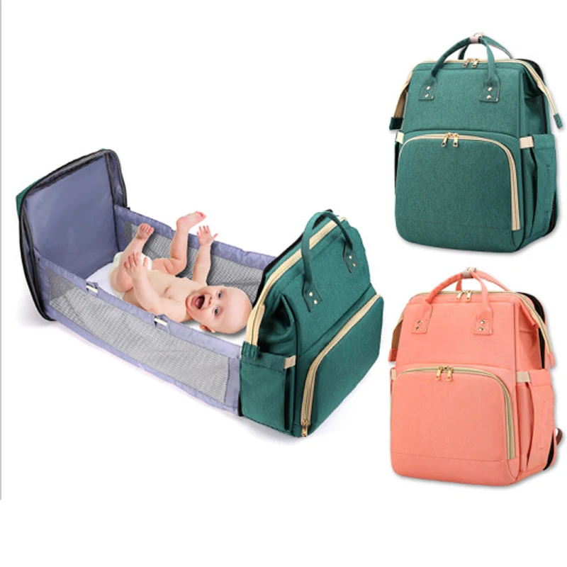 

New Design diaper packaging bag simple folding kids diaper bag baby travel diaper bag backpack