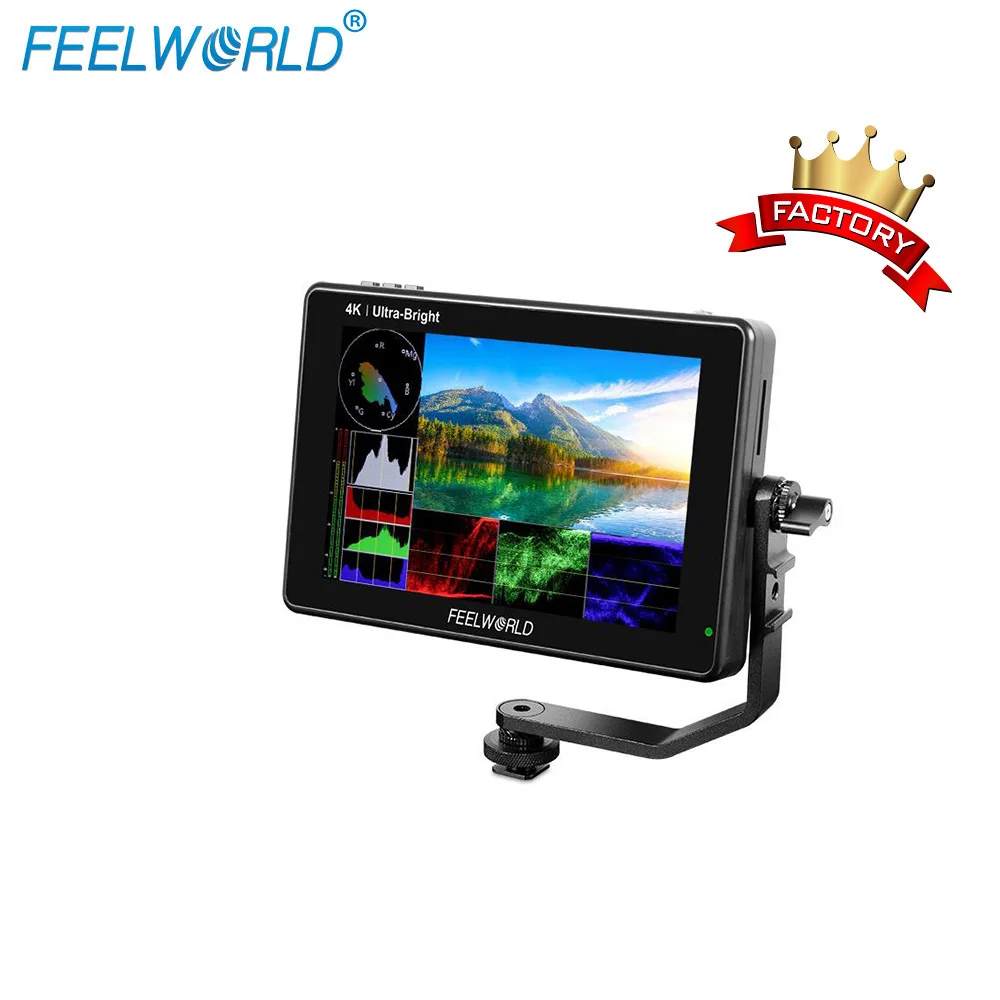 

7 Inch 2200nits 3D LUT Touch Screen DSLR Camera Field Waveform VectorScope Feelworld 3G SDI MONITOR