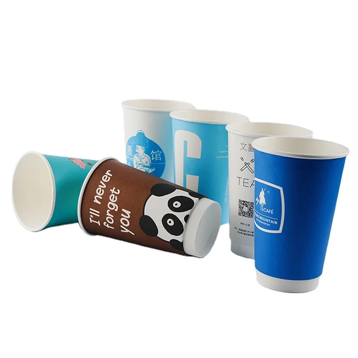 Wholesale Compostable Kraft Paper Cup Hot Drinks Takeout Disposable