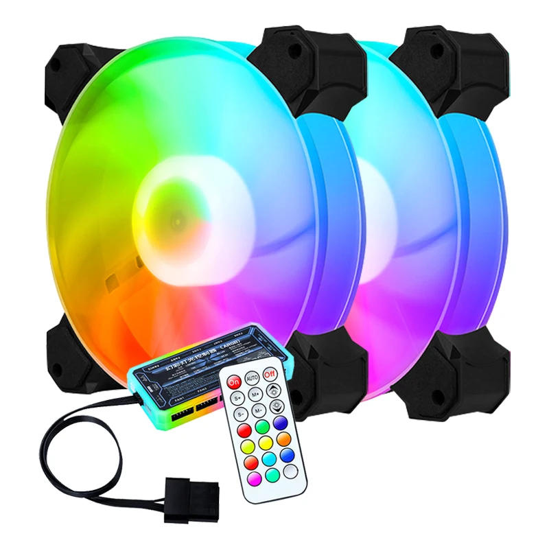

Factory Direct Sale PC RGB fan cooler Controller remote control computer case 120mm Computer Heastsink, Customized color