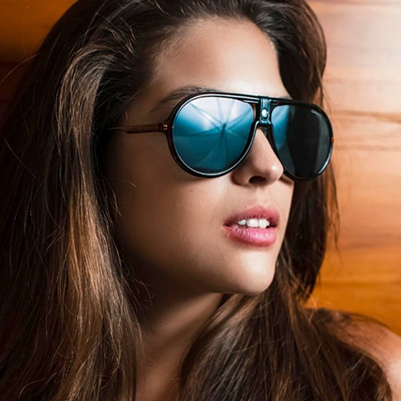 

95202 New Arrival Fashion Wholesale Sunglasses LadiesPC Frame With Button Design Eyewear Custom LOGO Wholesale
