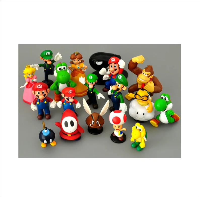 Ufogift 18pcs Mario Figures Toys Mario Bros Pvc Action Figure Model ...