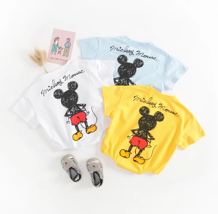 

Cartoon character short sleeve quality cotton baby romper