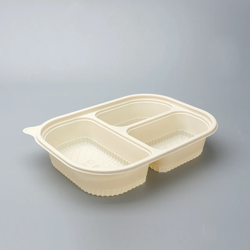 

Biodegradable Disposable Take Away Container Corn Starch Cornstarch Lunch Box, Yellow