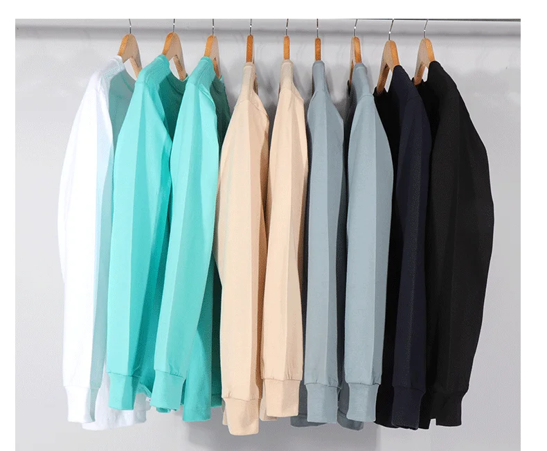 

Hot Sales 250g Unsex 100% Cotton Custom Long Sleeve T Shirt