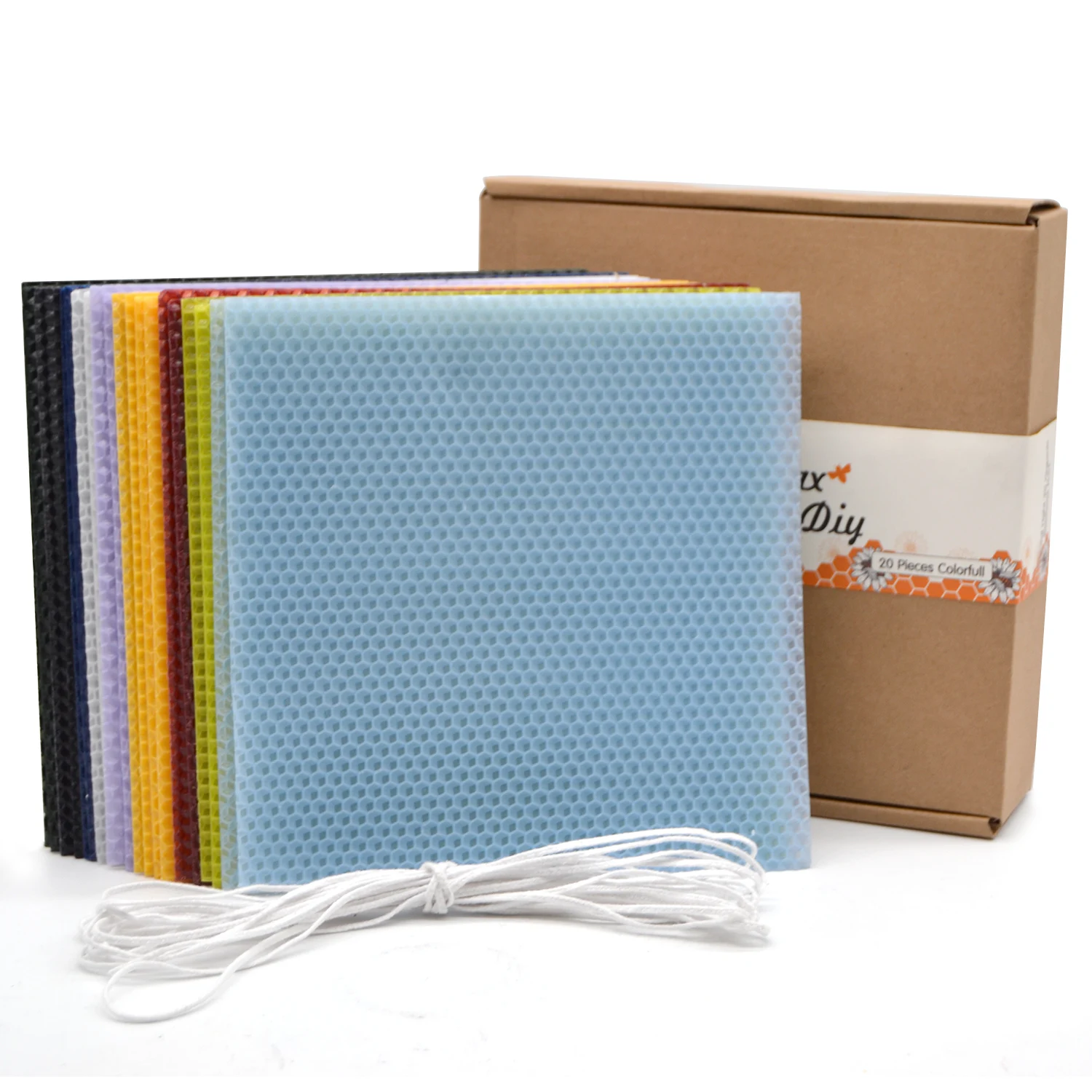 Wholesale 20*20cm Thick Honey Craft Beeswax Foundation Sheet For Candle