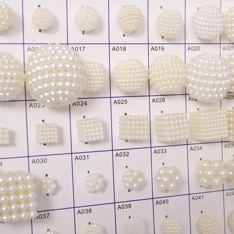 

DIY Jewelry Fashion Rhinestone Acrylic Loose Bead Necklace Pearl Bead Jewelry, Ivory