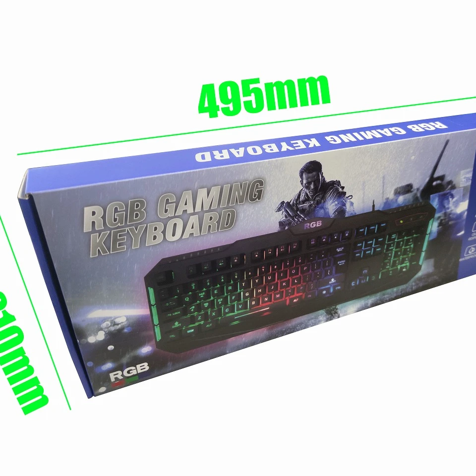 

Keyboard Mouse RGB Backlit Gaming Keyboards Desktop Waterproof Mechanical Gamer Mouse And Keyboard Combo For PC Computer Laptop, Customized colors