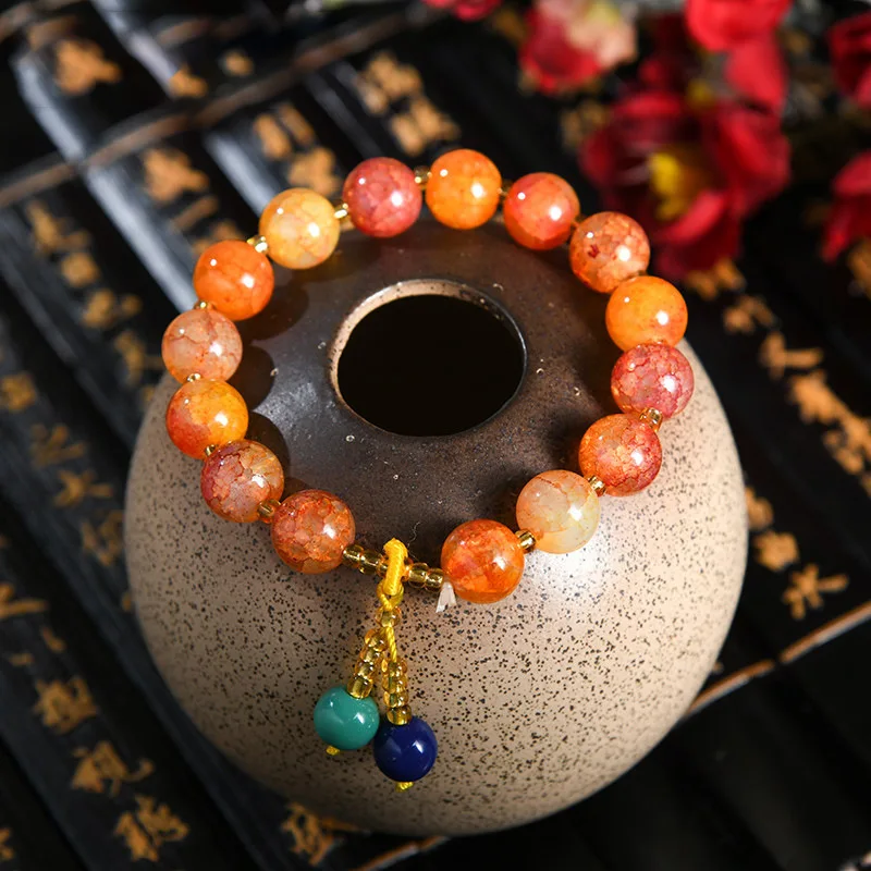 

Religious Ladies Crystal Natural Stone Bracelet with Pendant Wholesale Round Beads Jade Bracelet Lovers Jewelry Gifts