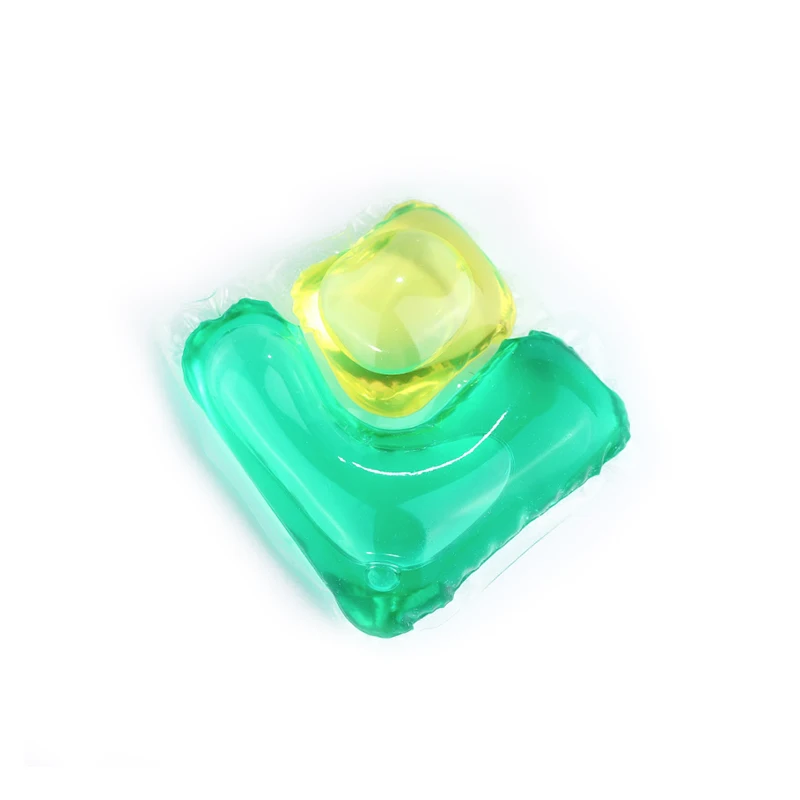 

New arrival 2 in 1 laundry pods detergent laundry pods water souible laundry capsule with OEM ODM service, Yellow and green