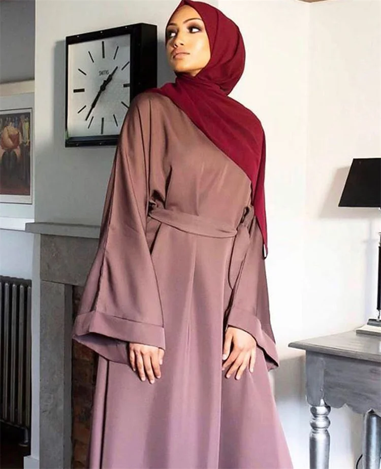 

FIS003 Turkey Casual Dresses Wholesale Kaftan Dress Plus Size Islamic Clothing Modest Muslim Dresses Simple Abaya, Photo shown