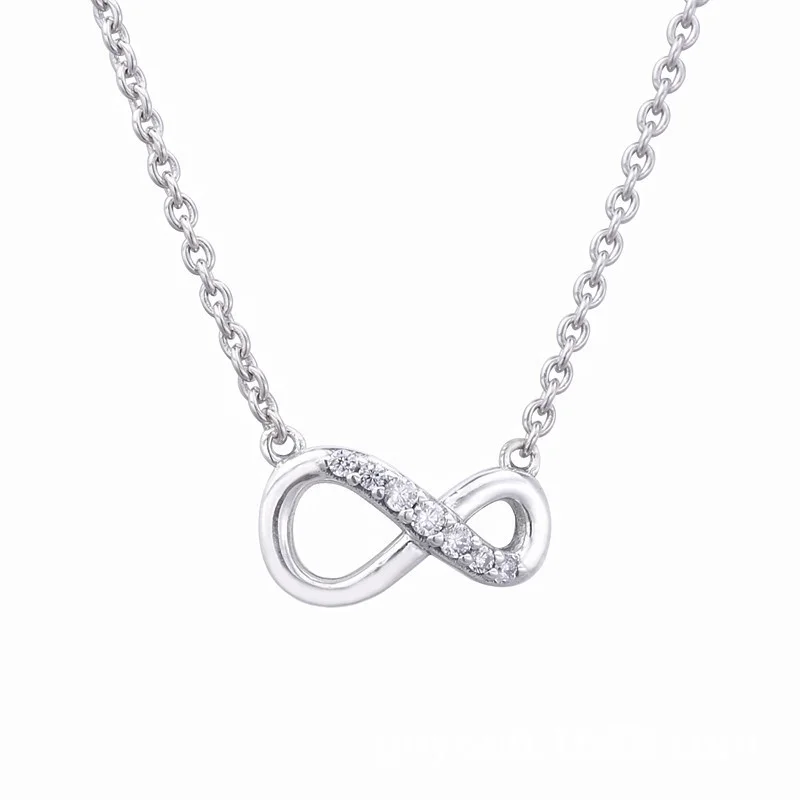 

2020 new arrival infinite symbol pendant rhinestone necklace trending young jewelry necklaces