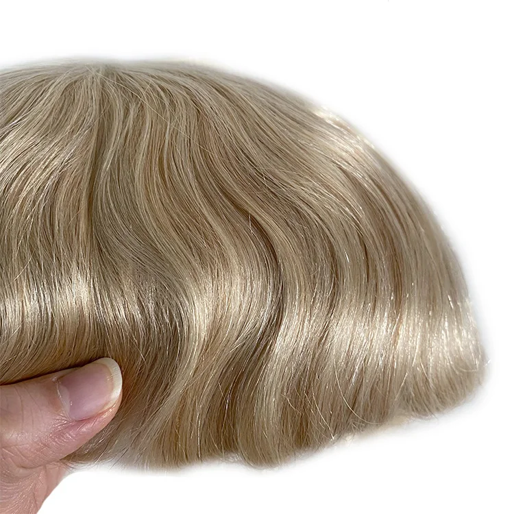 

hs25v ultra thin skin human hair replacement unit men toupee system