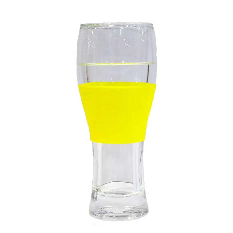 

Good Quality Double Wall Glass Salad Ice-cream Wine Tumbler Cup with Freezable Gel, Clear