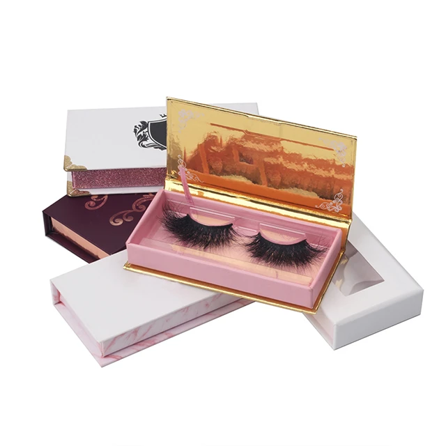 

Mink eyelashes and packaging,2020 New Style eyelash vendor customized boxes, Natural black