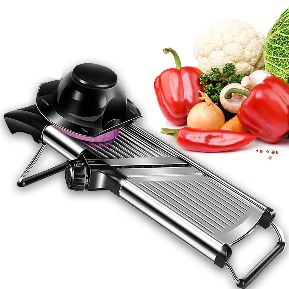 

Kitchen Multifunctional Stainless Steel Mandoline Onion Slicer Hand Food Processor Manual Chopper Vegetable Cutter
