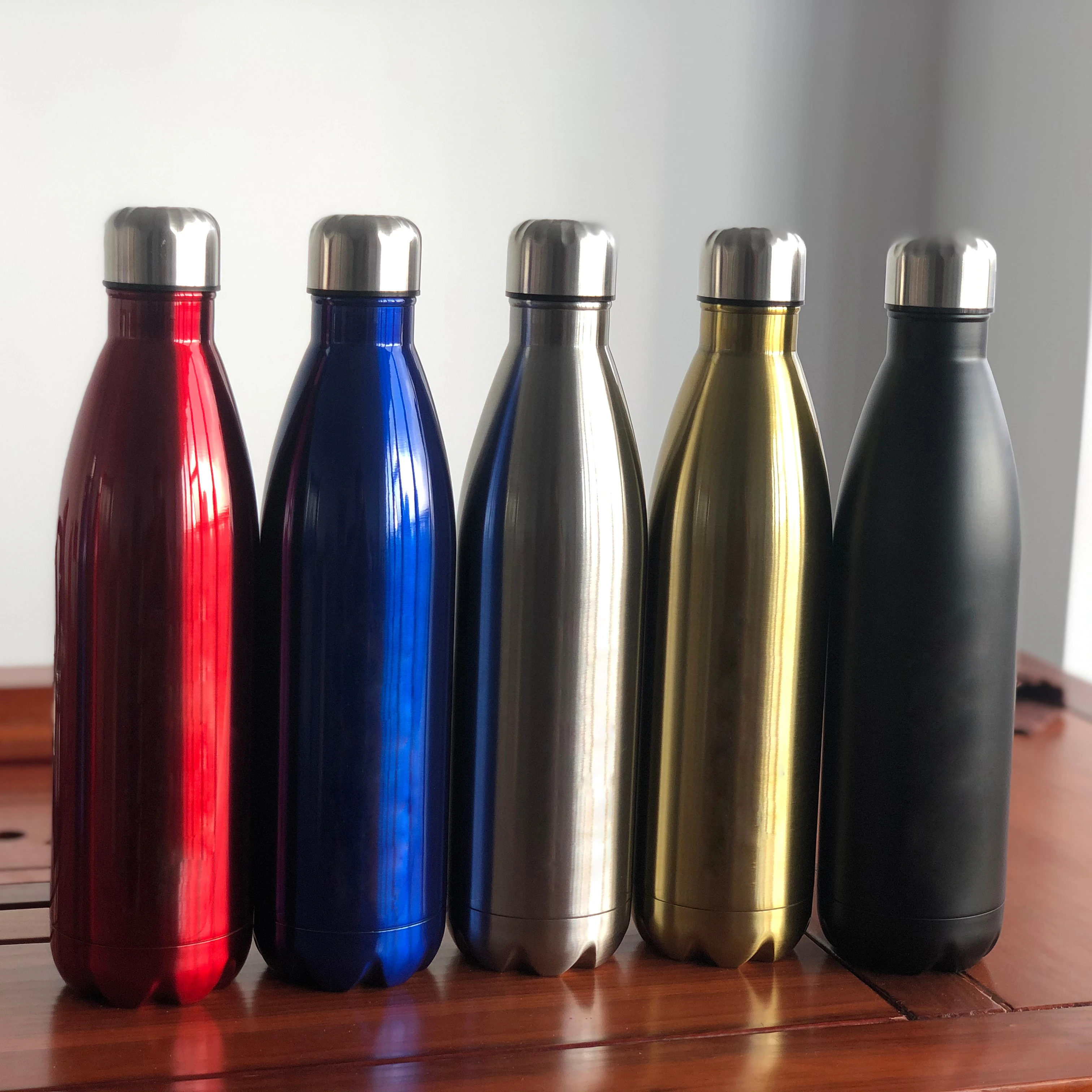 

In Stock Double Wall Stainless Steel 500ml 750ml Thermos Water Bottle Cola Shape Flasks Insulated with Lid Fast Delivery, Red/blue/black/stainless steel/gold