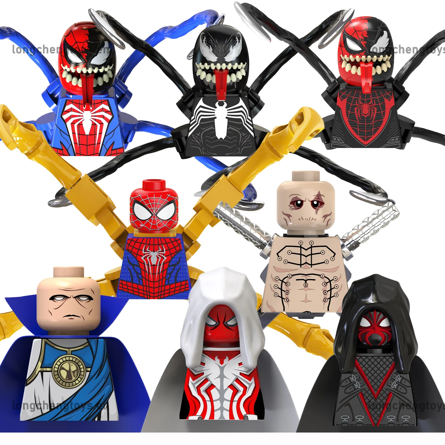 

DC Movie Super Heroes Dead Watchers Anti-Venom Carnage Riot Venom Mrs Chen Pool Building Blocks Figures For Children Toys TV6204