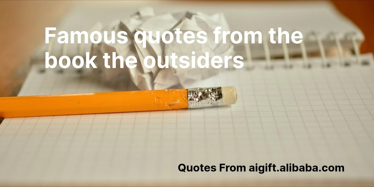 famous quotes from the book the outsiders