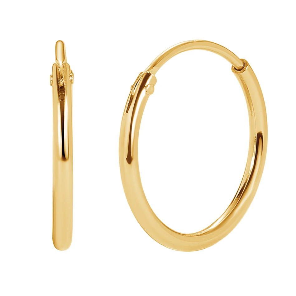 

wholesale 18k gold plated daily wear popular jewelry thin plain 925 sterling silver huggie hoop minimalist earrings