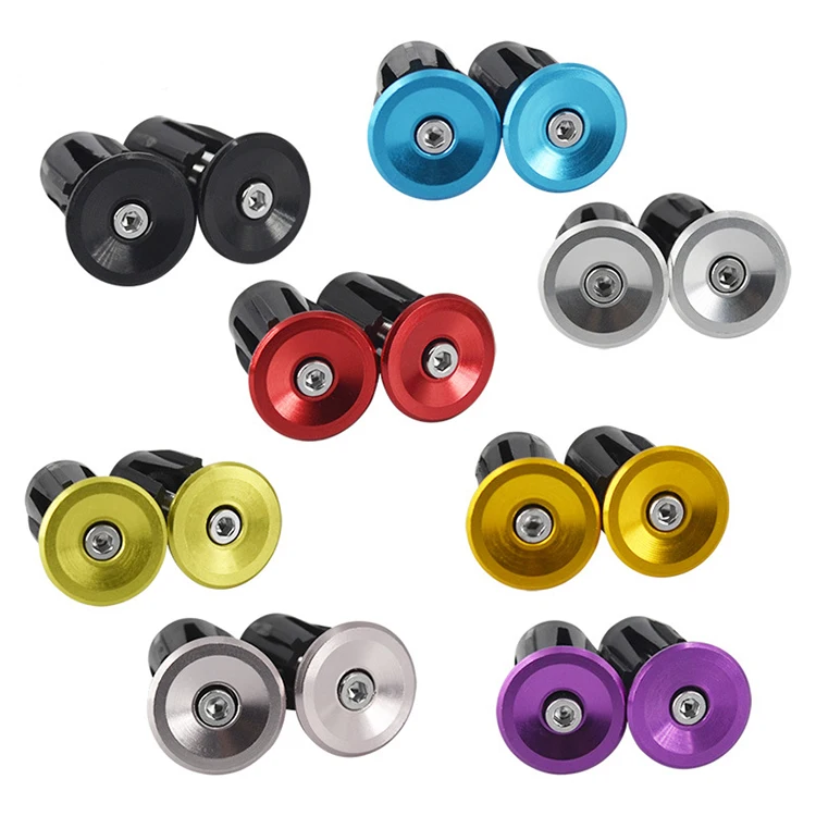 

Handle Grip Bar End Stoppers Aluminium Alloy MTB Road Bike Bicycle Handlebar End Plugs, Picture shows