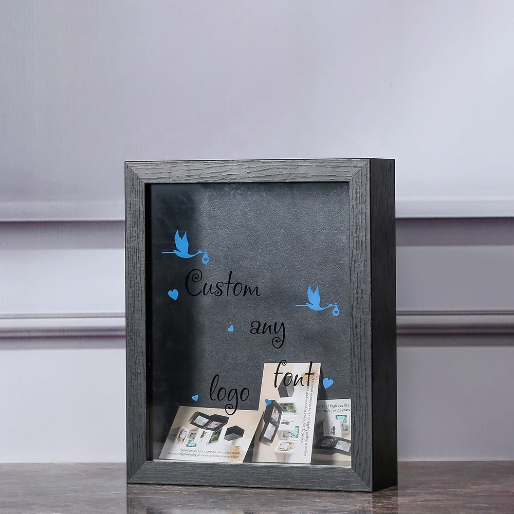 Shadow Box Frames Wholesale Plain Wooden Money Box Piggy Bank 18*18