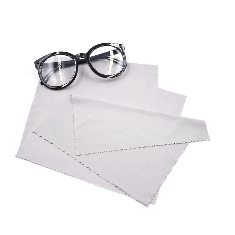 

Wholesale Bulk Custom Soft Microfiber Eyeglass Sun glasses Lens Pad Computer Screen clean cleaning cloths, Gray,black,white,customed color