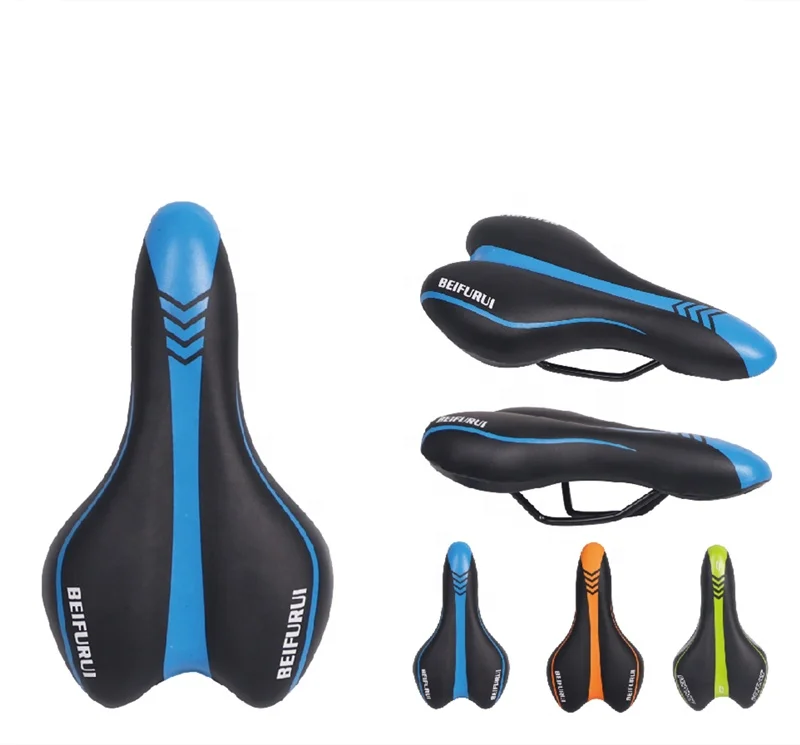 

Hot selling 285*160mm color mountain bike seat comfortable bicycle saddle