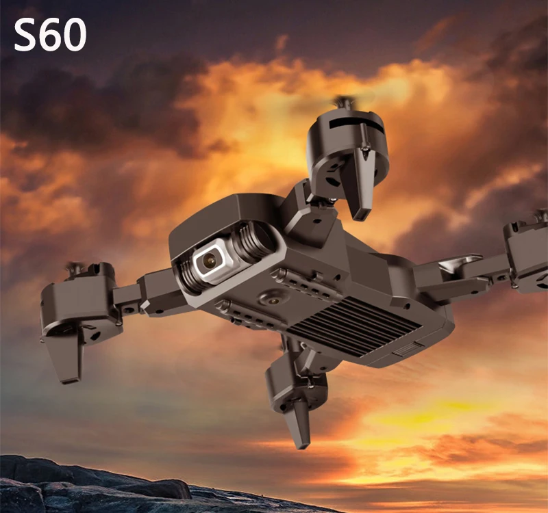 

Aerial PhotoSuper Resistance To Fall S60 Drone 4K HD Camera All-Round Drone S60 LED Lighting For S60 Aerial Photography, Black