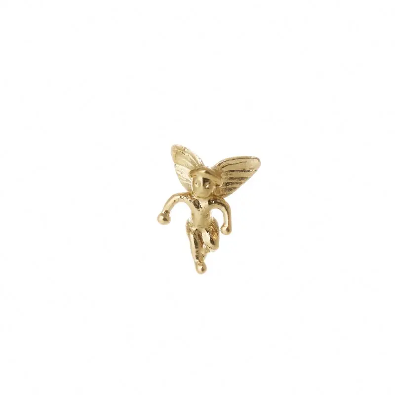 

Unique Design Ladies Non Tarnish 14K Gold Plated Stainless Steel Flying Man Stud Earring