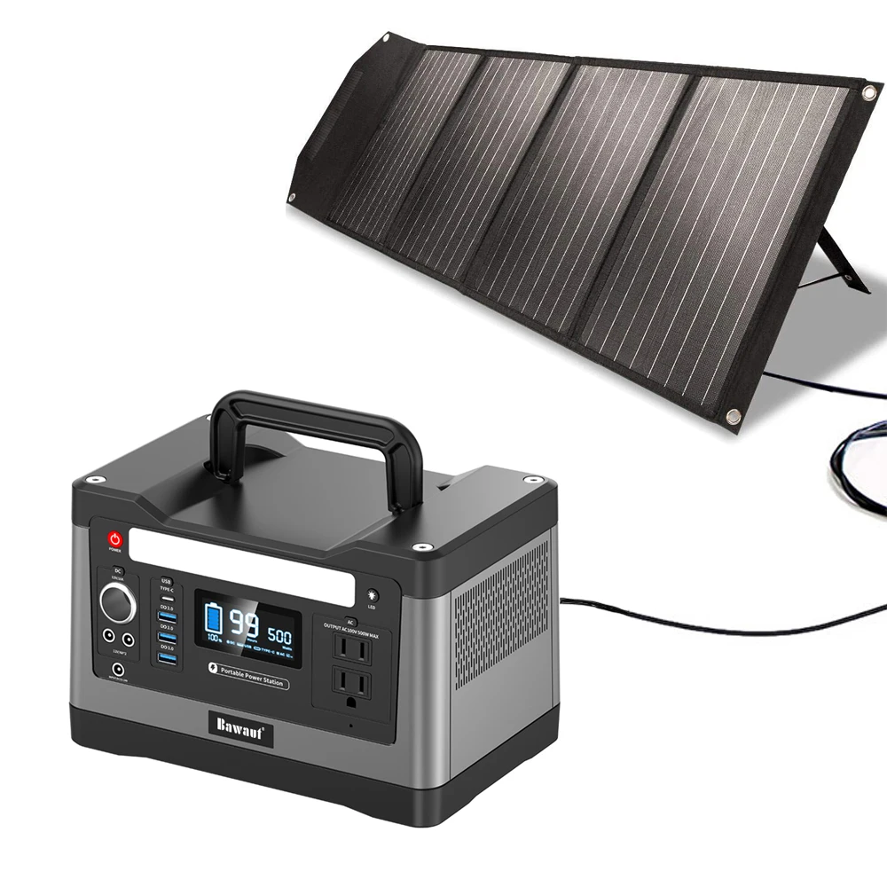 

Solar Generator Portable 500Wh Pure Sine Wave Inverter Emergency Camping Power station 500w