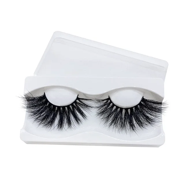 

1 pair siberian 100% real 3d whispy 25mm mink eyelash extension eyelashes with packaging, Natural black