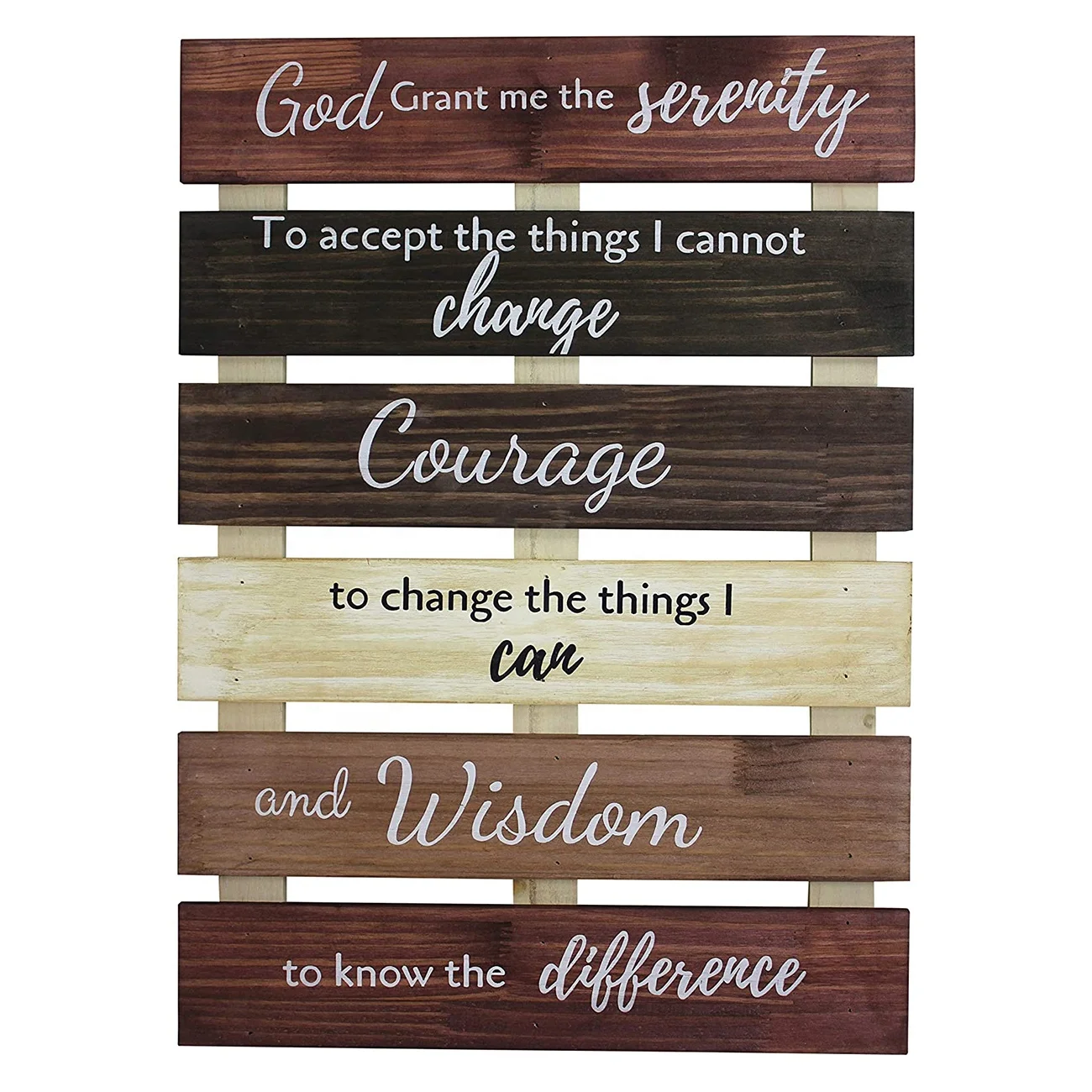 

Vintage Rustic Farmhouse Wall Sign Home Decor Kitchen Serenity Prayer Wood Pallet Skid Barnwood Color Decorative Wall Plaque Art
